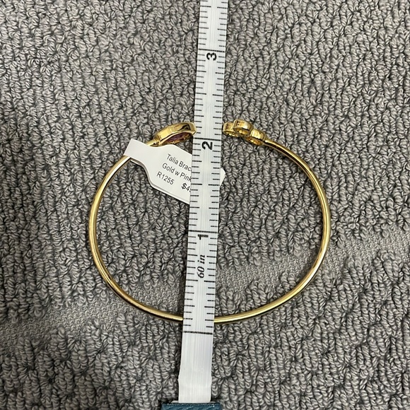 “Talia” Gold Toned Necklace and Bangle Bracelet Set - Picture 13 of 13